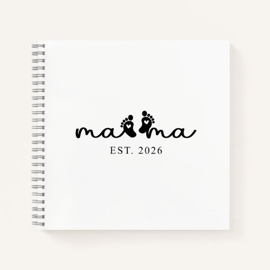 Mama 2026 | 赤ちゃんお披露目前の妊婦日記  ノートブック (正面)