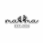 Mama 2026 | 赤ちゃん発表ステッカー シール (正面)