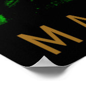 Mama Afro Africa Map Reggae Art Print ポスター (角)