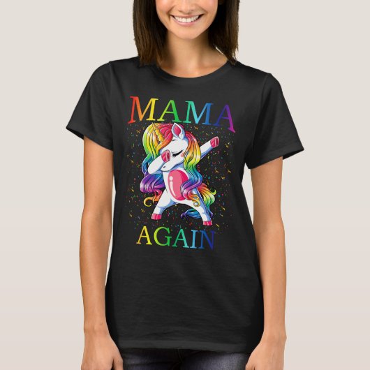 MAMA again UNICORN T-shirt -兄弟姉妹の年上の娘 Tシャツ (正面)