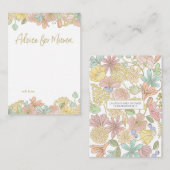 Mama Baby Showerカード用ミニアドバイス アドバイスカード (正面/裏面)