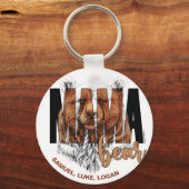 Mama Bearの名パーソナライズされた前 – © GraphicLoveShop キーホルダー (正面)