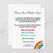 Mama Bear毛布プロジェクトメモ (正面/裏面)