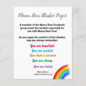 Mama Bear毛布プロジェクトメモ (正面)