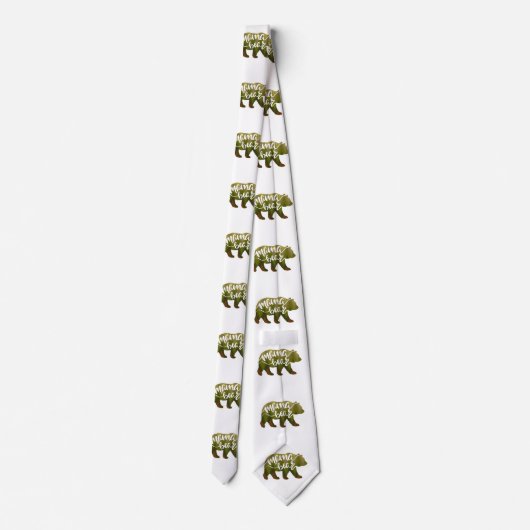 Mama bear – 背景色を選択 ネクタイ (裏面)