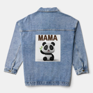 MAMA BEAR 3 D ART GRAPHIC TARGET MOTHER WINTER デニムジャケット