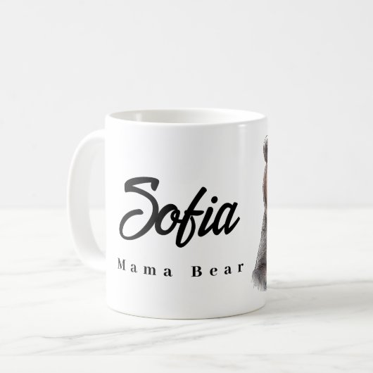 Mama Bear Custom Coffee Mug コーヒーマグカップ (正面左)