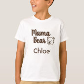 Mama Bear Custom Name T-shirt Tシャツ (正面)
