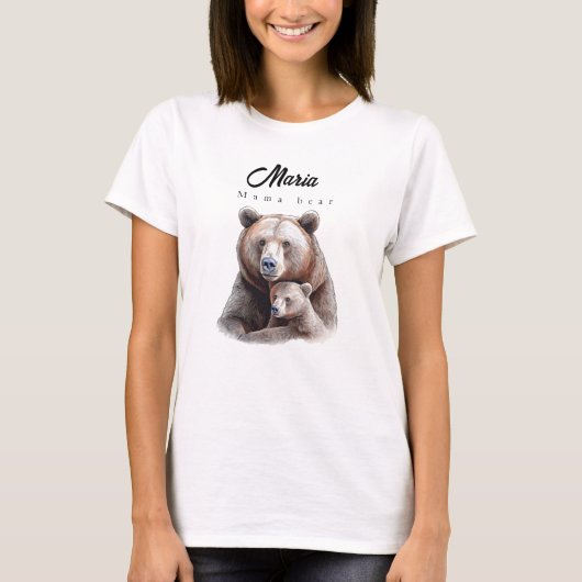 Mama Bear Custom Women's T-Shirt Tシャツ (正面)