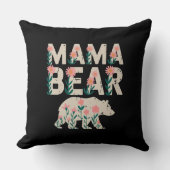 Mama Bear – Floral Strength and Love クッション (正面)