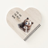 Mama Bear Heart-Shaped Personalized Notebook ノートブック (裏面)