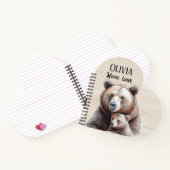 Mama Bear Heart-Shaped Personalized Notebook ノートブック (内部)