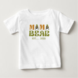 Mama Bear Heartwarming Illustration ベビーTシャツ