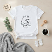 Mama Bear Line Art White Shirt Design Tシャツ