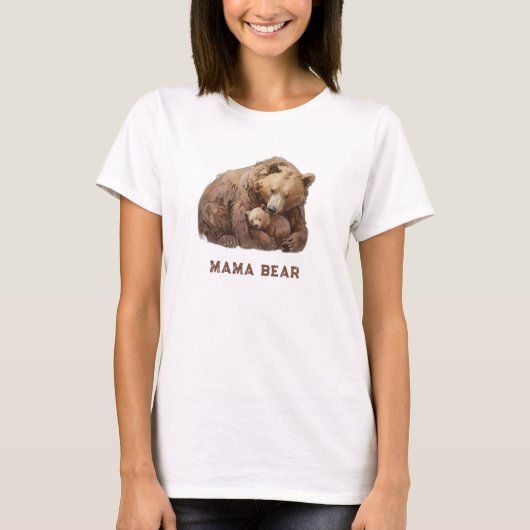 *~* MAMA BEAR Love Cub Mother's Day Gift AP72 Tシャツ (正面)