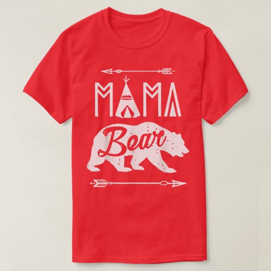 Mama Bear Lover Hunting Bear Mother Mother's Day Tシャツ (デザイン正面)