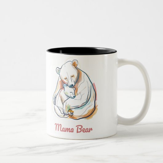 Mama Bear Mothers Day ツートーンマグカップ (右)