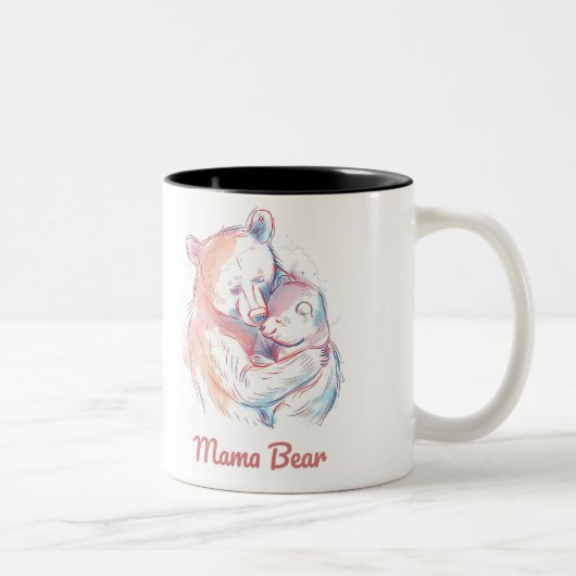 Mama Bear Mothers Day ツートーンマグカップ (右)