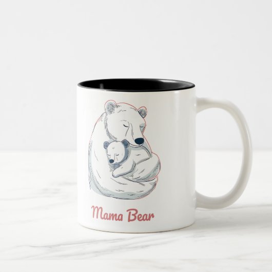 Mama Bear Mothers Day ツートーンマグカップ (右)
