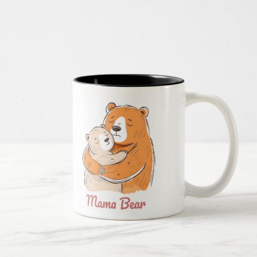 Mama Bear Mothers Day ツートーンマグカップ (右)