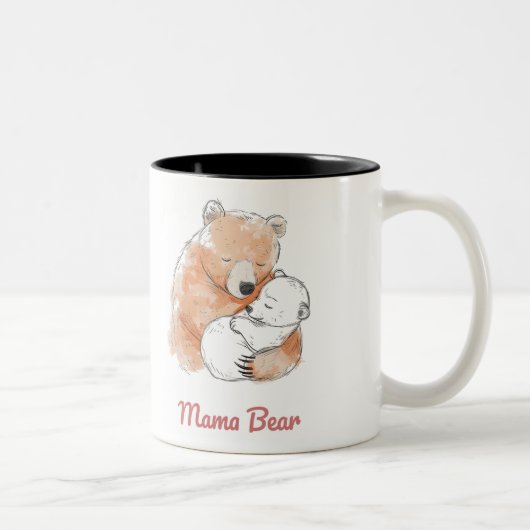 Mama Bear Mothers Day ツートーンマグカップ (右)