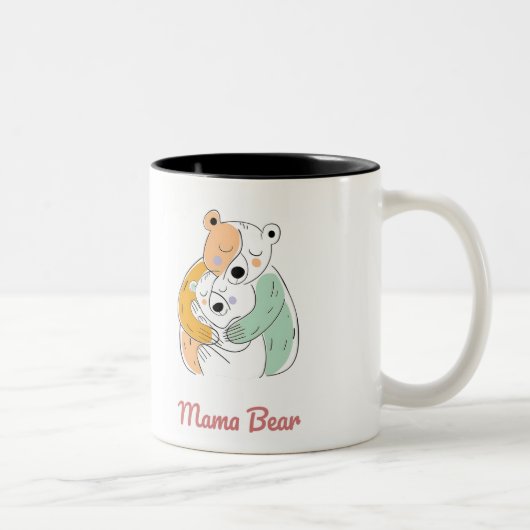 Mama Bear Mothers Day ツートーンマグカップ (右)