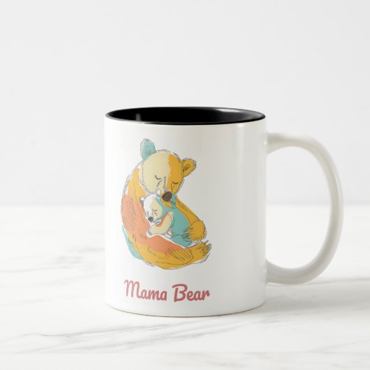 Mama Bear Mothers Day ツートーンマグカップ (右)