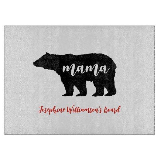 Mama Bear personalize with Name カッティングボード (正面)