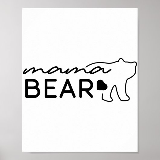 Mama Bear Png JPG Pdfファイル、MamaベビーBear ポスター (正面)