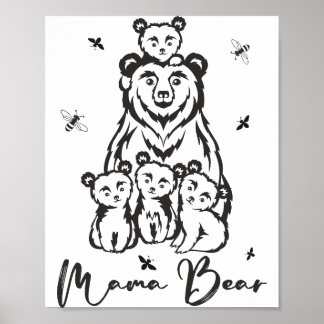 Mama Bear Png JPG Pdfファイル、MamaベビーBear ポスター