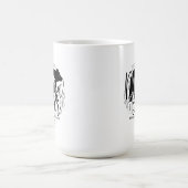 Mama Bear Protector Black & White Script Mama Bear コーヒーマグカップ (中央)