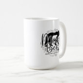 Mama Bear Protector Black & White Script Mama Bear コーヒーマグカップ (正面右)