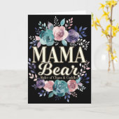 Mama Bear Ruler Of Chaos And Cuddles Floral Gift カード (黄色い花)