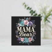 Mama Bear Ruler Of Chaos And Cuddles Floral Gift カード (スタンド正面)