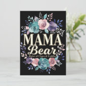 Mama Bear Ruler Of Chaos And Cuddles Floral Gift シーズンカード (スタンド正面)