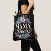 Mama Bear Ruler Of Chaos And Cuddles Floral Gift トートバッグ (クローズアップ)