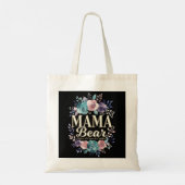 Mama Bear Ruler Of Chaos And Cuddles Floral Gift トートバッグ (裏面)