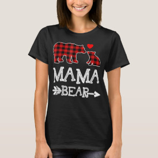 Mama Bear Shirt, Red Buffalo Plaid Grandma Bear Pa Tシャツ