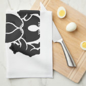 Mama Bear with Cubs Cute Family Bear キッチンタオル (四つ折り)