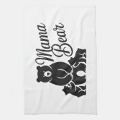 Mama Bear with Cubs Cute Family Bear キッチンタオル (縦)