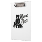 Mama Bear with Cubs Cute Family Bear クリップボード (左)