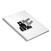 Mama Bear with Cubs Cute Family Bear ノートブック (右側)