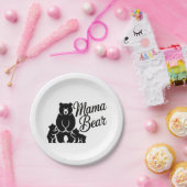 Mama Bear with Cubs Cute Family Bear ペーパープレート (パーティー)