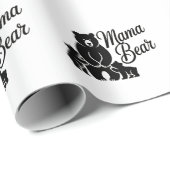 Mama Bear with Cubs Cute Family Bear ラッピングペーパー (ロールコーナー)