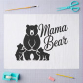 Mama Bear with Cubs Cute Family Bear 薄葉紙 (クラフト)