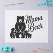 Mama Bear with Cubs Cute Family Bear 薄葉紙 (クラフト)