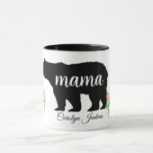 Mama Bear with Flowers and Name マグカップ (中央)