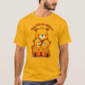 Mama Bear with My Cubs – Cute Family Bear Art Tシャツ (正面)