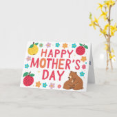 Mama BearColorful Happy Mother's Day Greeting Card カード (黄色い花)