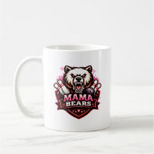 Mama Bears Women’s Bowling Team Logo コーヒーマグカップ (左)